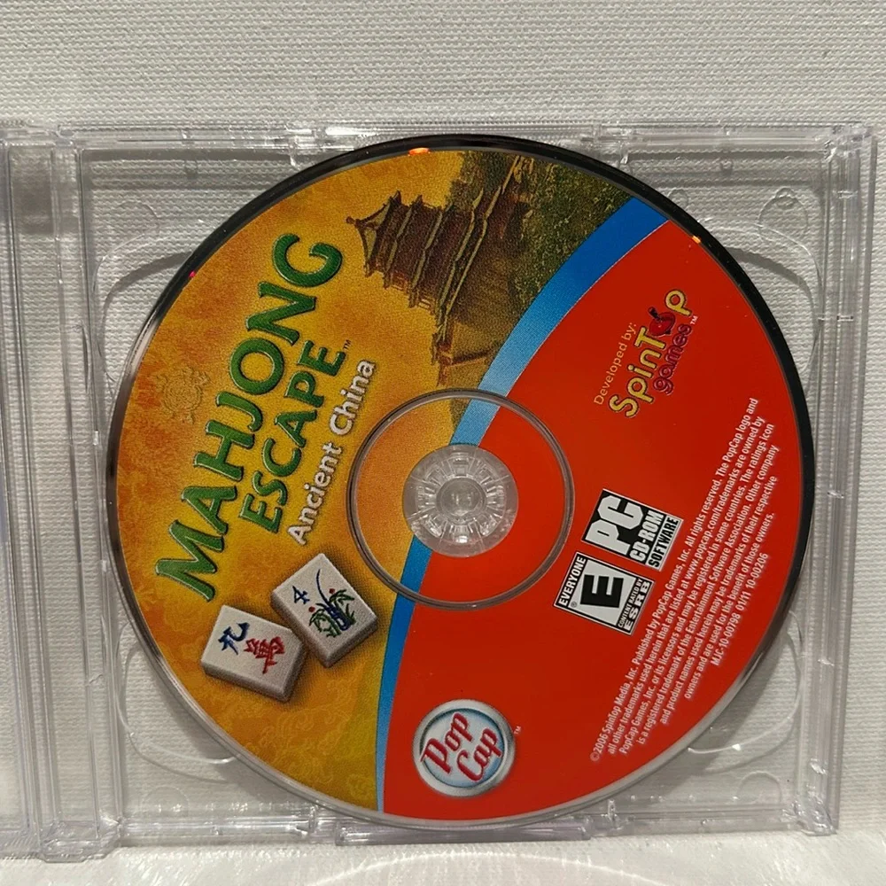 Used Sprintop Games Mahjong Escape Ancient China PC CD-ROM Software Game.